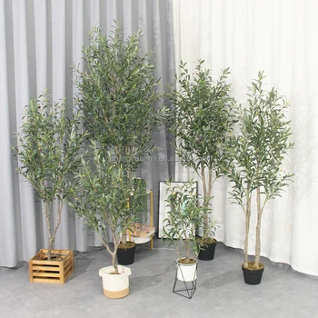 Green Artificial Olive Branch with fruit/berry Artificial Plant Oliver Tree Plants For Garden Decor Large Oliver Trees