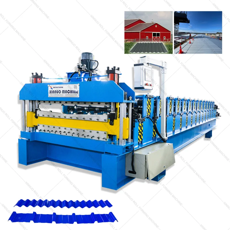 Roof Use Double Layer Corrugated Profile Steel Roofing Sheet Roll Forming Machine