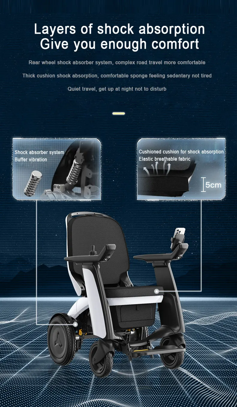 New Design Popular Intelligent Electric Wheelchairs for Disabled and Elderly