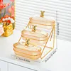 Golden Bear 3-Tier Plastic Fruit Tray (PVC Lid) - Amber