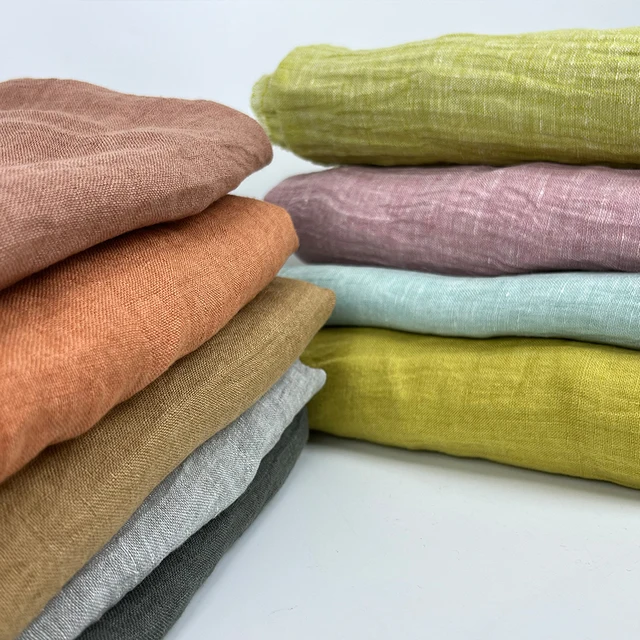 Pure Material Wholesale Lino Fabric Woven 100% Linen Fabric