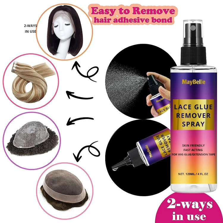 Tape-in Hair Extension Remover Spray Adhesive Solvent Lace Glue Toupee ...