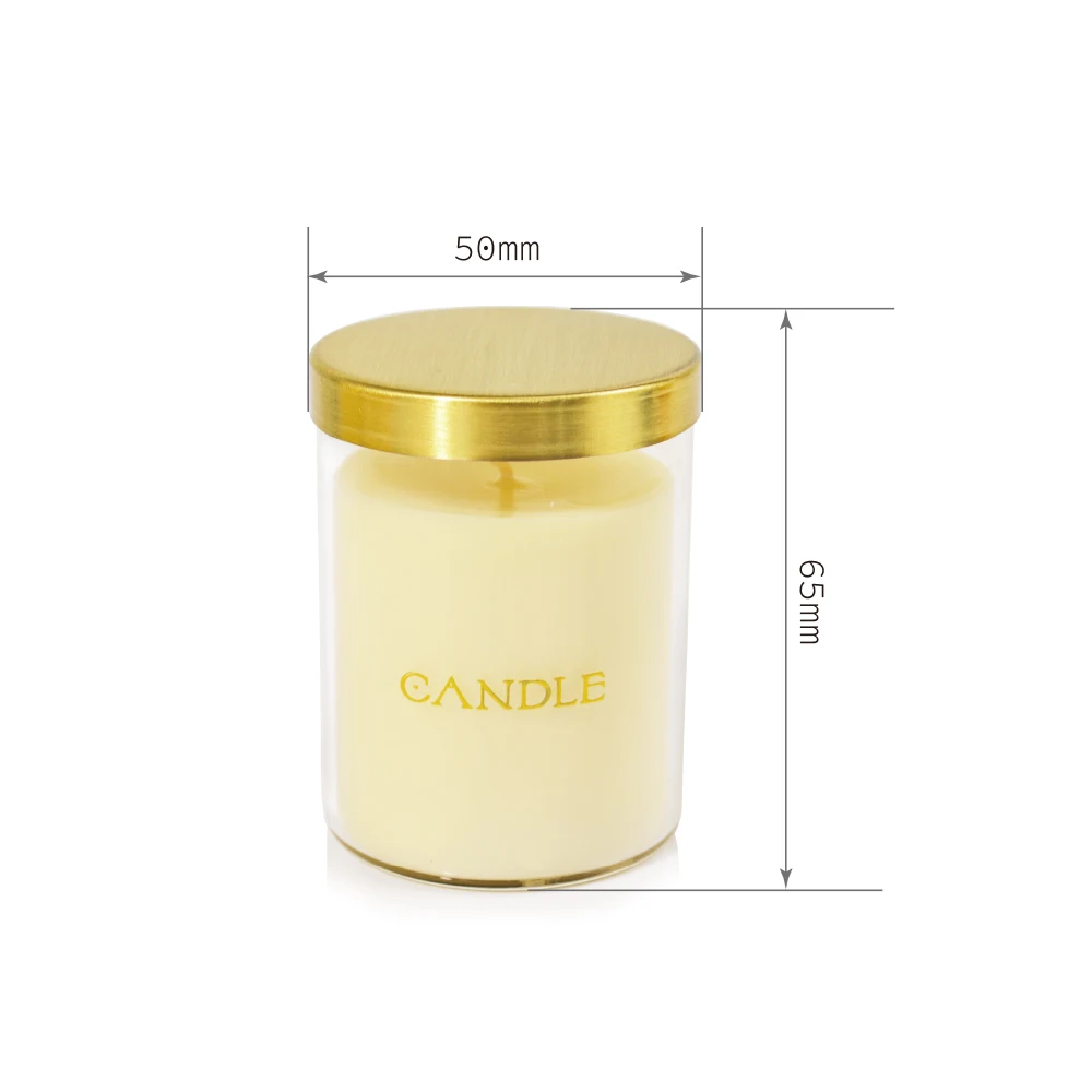 Wholesale Luxury Scented Candle Private Label With Clear Glass Jar Soy