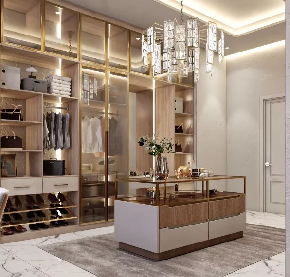Modern High Quality Walk-In Closet Wardrobe for Bedroom Living