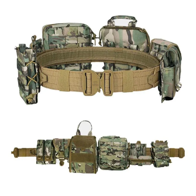 Tactical Waist Bag Comfort Tactical Belt with Pouches Hunting Equipment Polyester Wallet Waterproof Outdoor Tactical Bag Pack