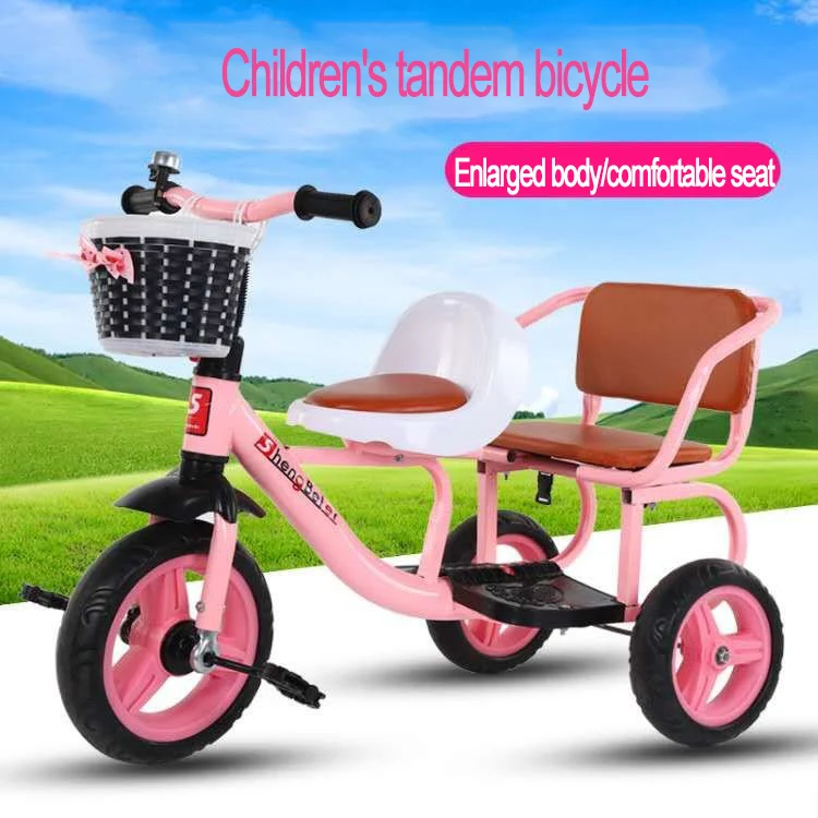 Kids Tricycle Twin Bike For Toddlers Childrens Tricycle Twin Wheel