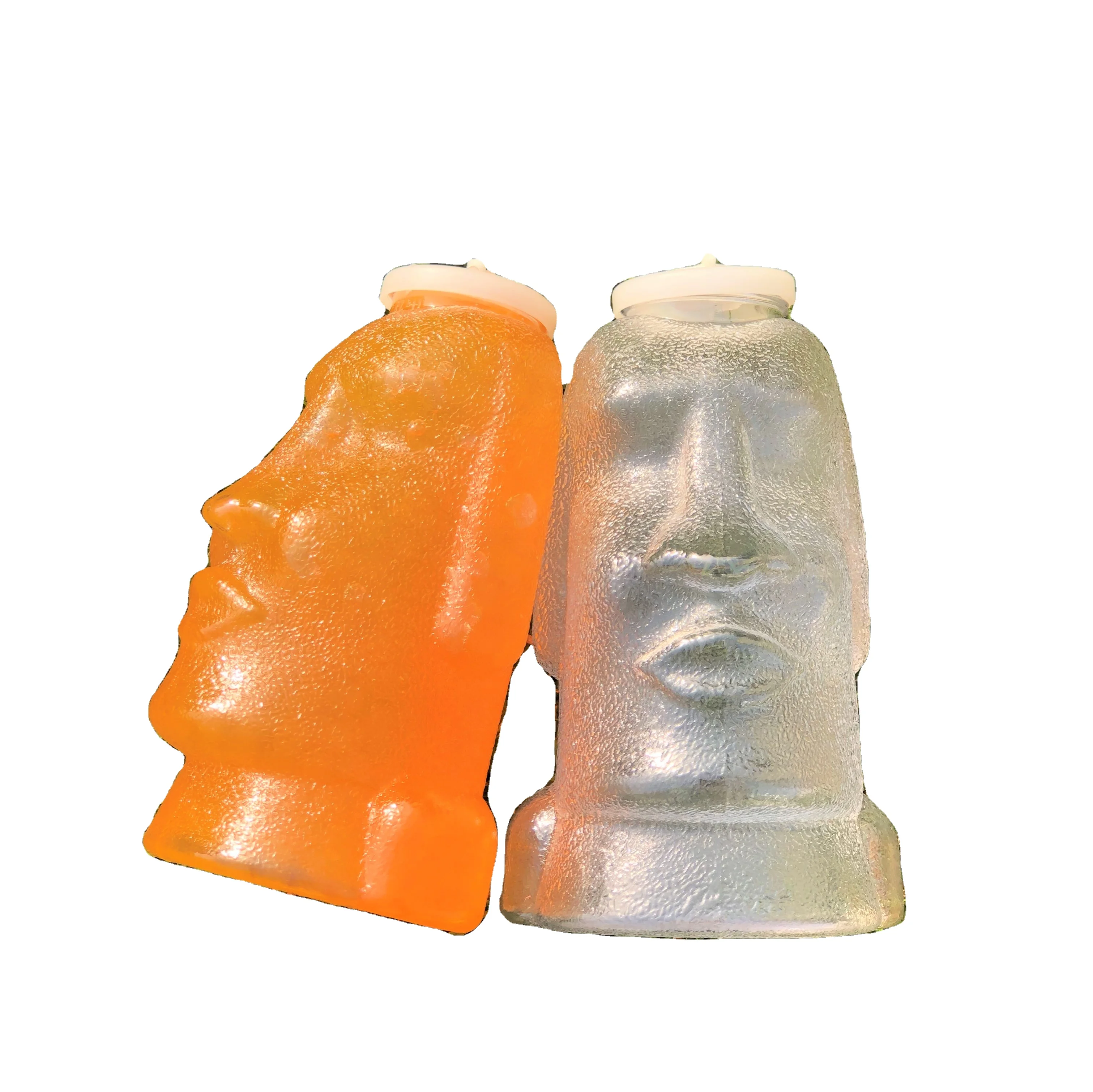 Wholesale 350ml New Design Easter Island  Moai Shape PP Plastic Drinking Bottle with Lid