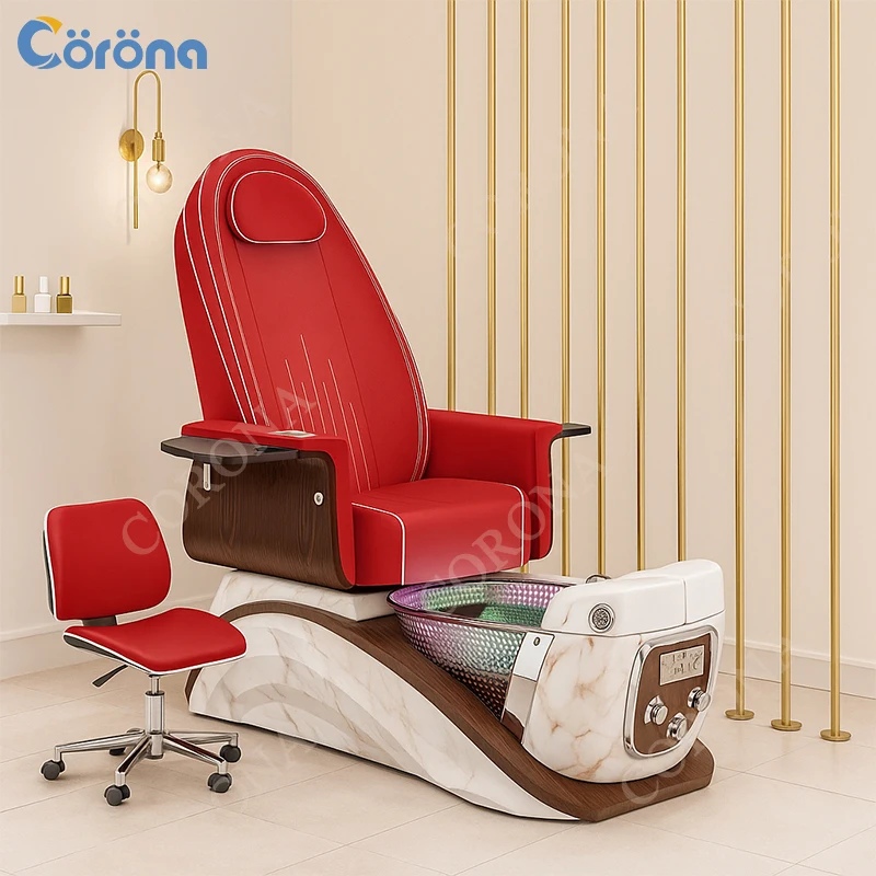 Custom Multiple Color Options Electric Reclining Pedicure Chair with for Salon and Spa