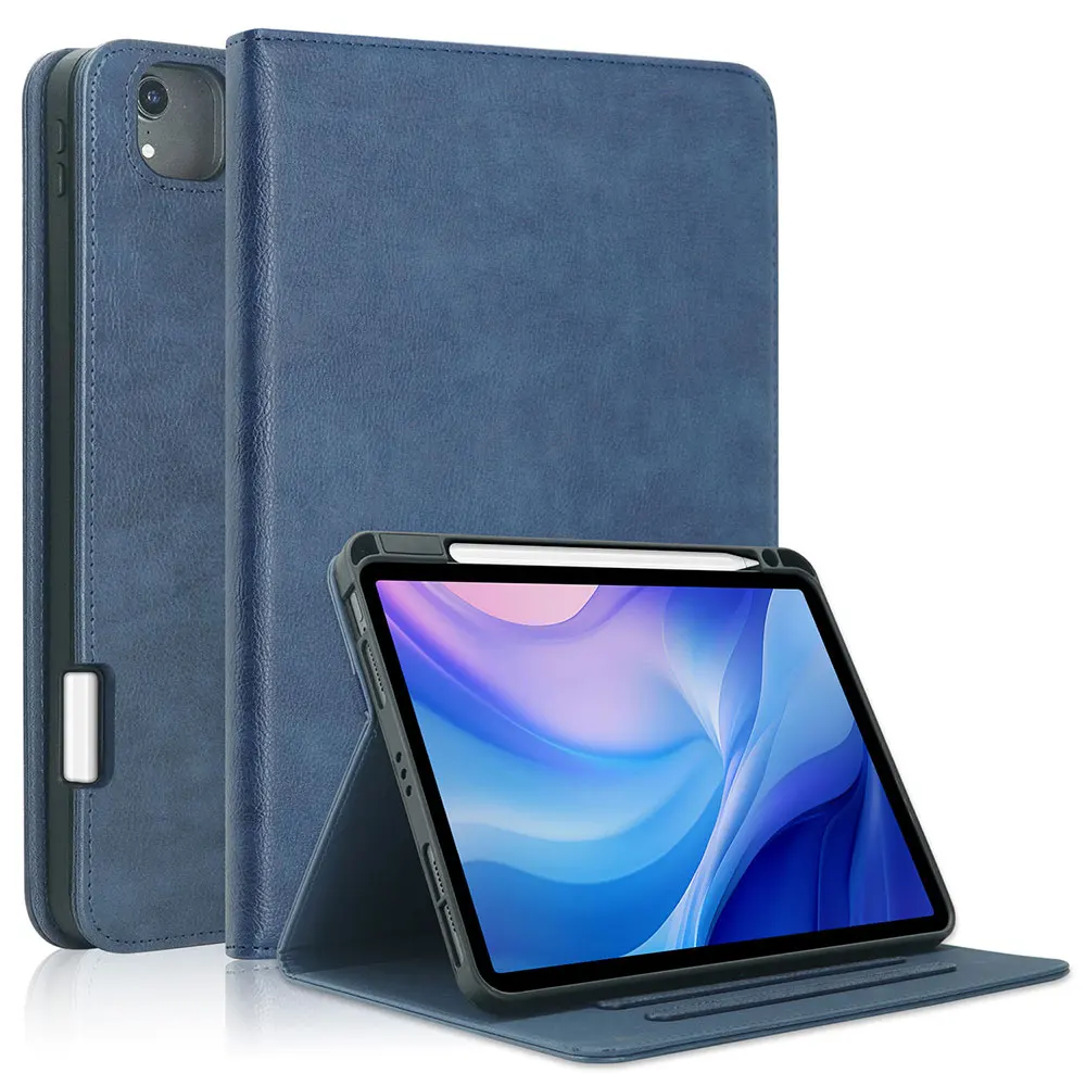 Laudtec Fold Stand Leather Flip Case for iPad Air 11 2025 PU Leather Folio Cover Flip Stand Shell for iPad Air 5