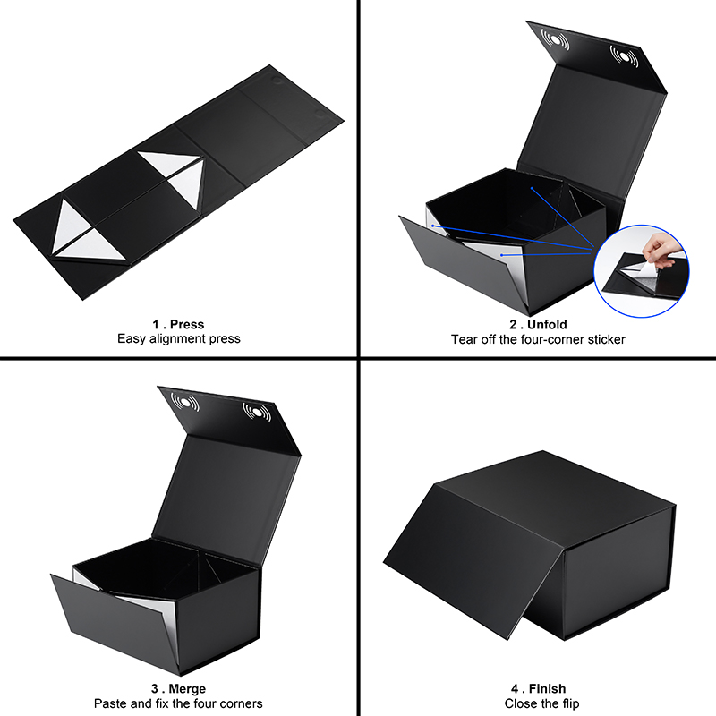 product custom printed magnetic closure smart cards gift cards collectible cards packaging gift box with sponge insert-14