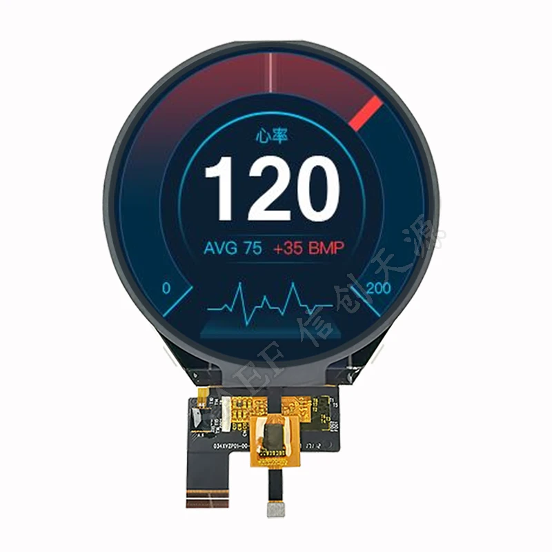 IPS 3.4 Inch Round LCD Screen with MIPI Interface & Touch