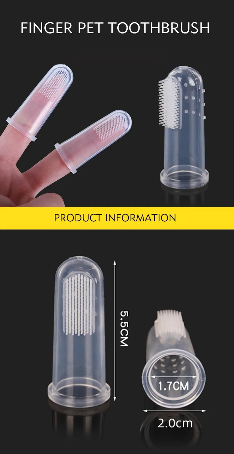 Wholesale Pet Dog Toothbrush Kit Pet Dental Care Dog Silicone Finger
