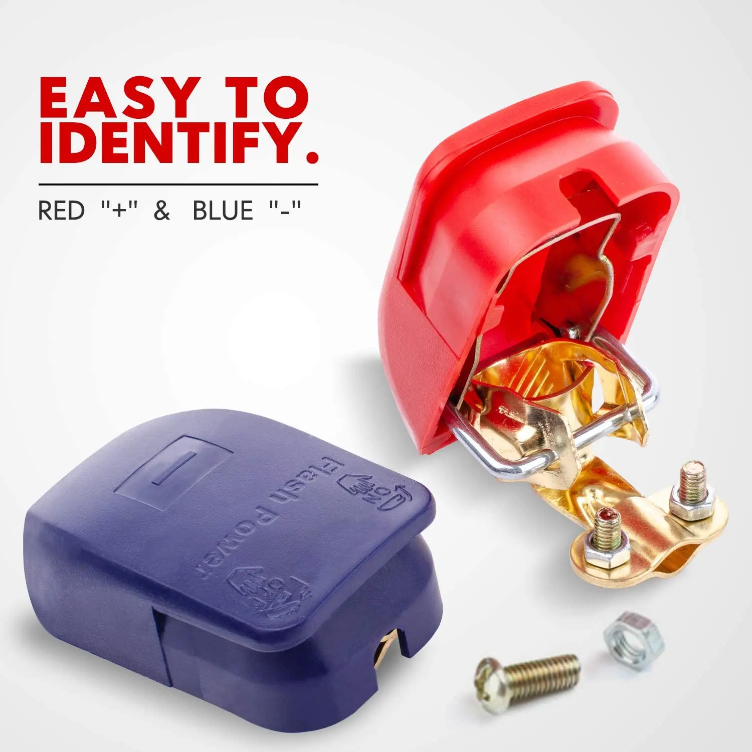 Aswa901 Red Color Top Quick Release Battery Terminal Connectors 12v