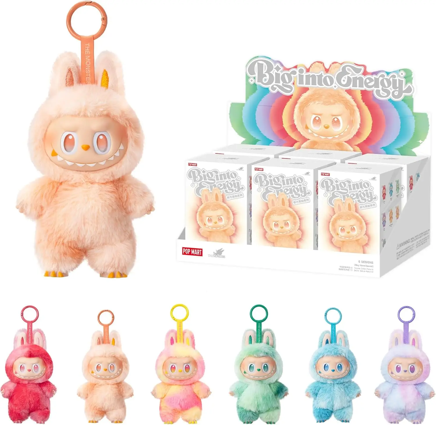 Original Labubu V3 Plush Mystery Box with 6 Cute Dolls Toys