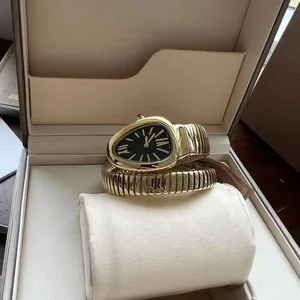 2026 New Luxury Women Watch with Snake-Head Design Diamond Decoration Quartz Movement Stainless Steel Band