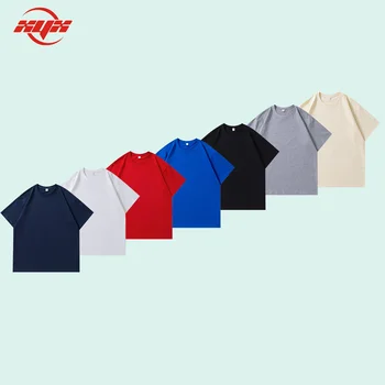 220GSM Hot sale new arrival 100%Cotton oversize t shirt custom logo unisex casual drop shoulder short sleeve shirts