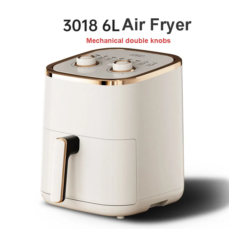 Household Multi-function 6L Mechanical Touchscreen Knob Visual Smart air Fryer