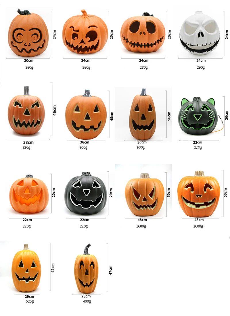 Polystroprene Pumpkin Halloween Big Pumpkin Led Light Festival Ornament