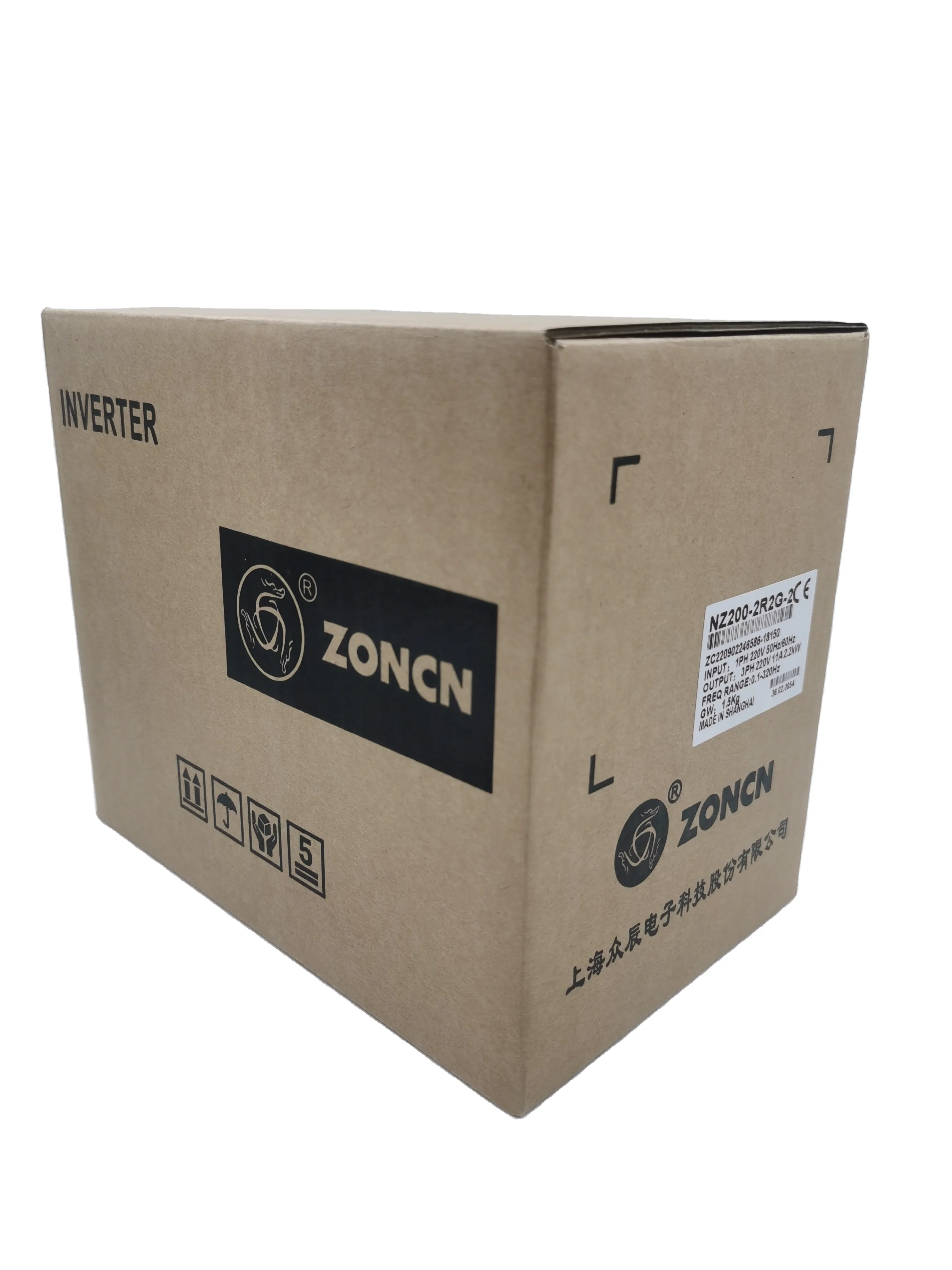 VCTF0.45-2C 2箱　200m NZ200 VFD from ZONCN Factory - 220V Inverter 2.2kw 50hz 60hz