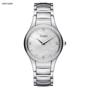 Customized LOGO Mother-of-pearl Dial and Diamond-set case Miyota 6T27 Ladies Watch Luxury Automatic Mechanical Watches for Women