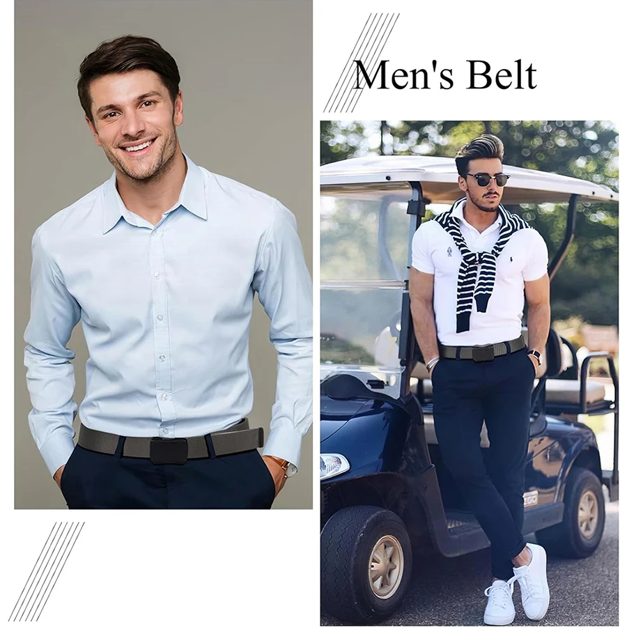 Wear-resistant Sports Stretch Belt Tactical Nylon Belts with Buckle Work Casual Outdoors Men's Tactical Belt