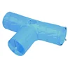 Blue T-shaped tunnel