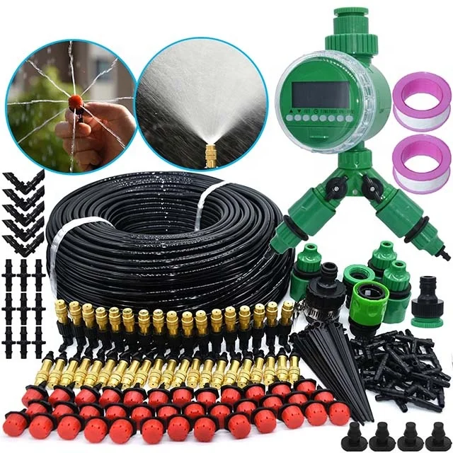 Automatic Watering System Kit Timer Controller DIY Mist Spray Cooling for Potted Plants Drip Irrigation Kit