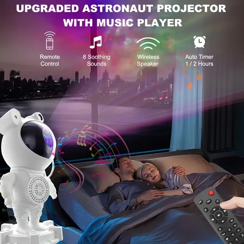 Dropshipping Astronaut Starry Projector Light Spaceman galaxy Nebula Sky Star Projection Lamp Led Night Light for Gift