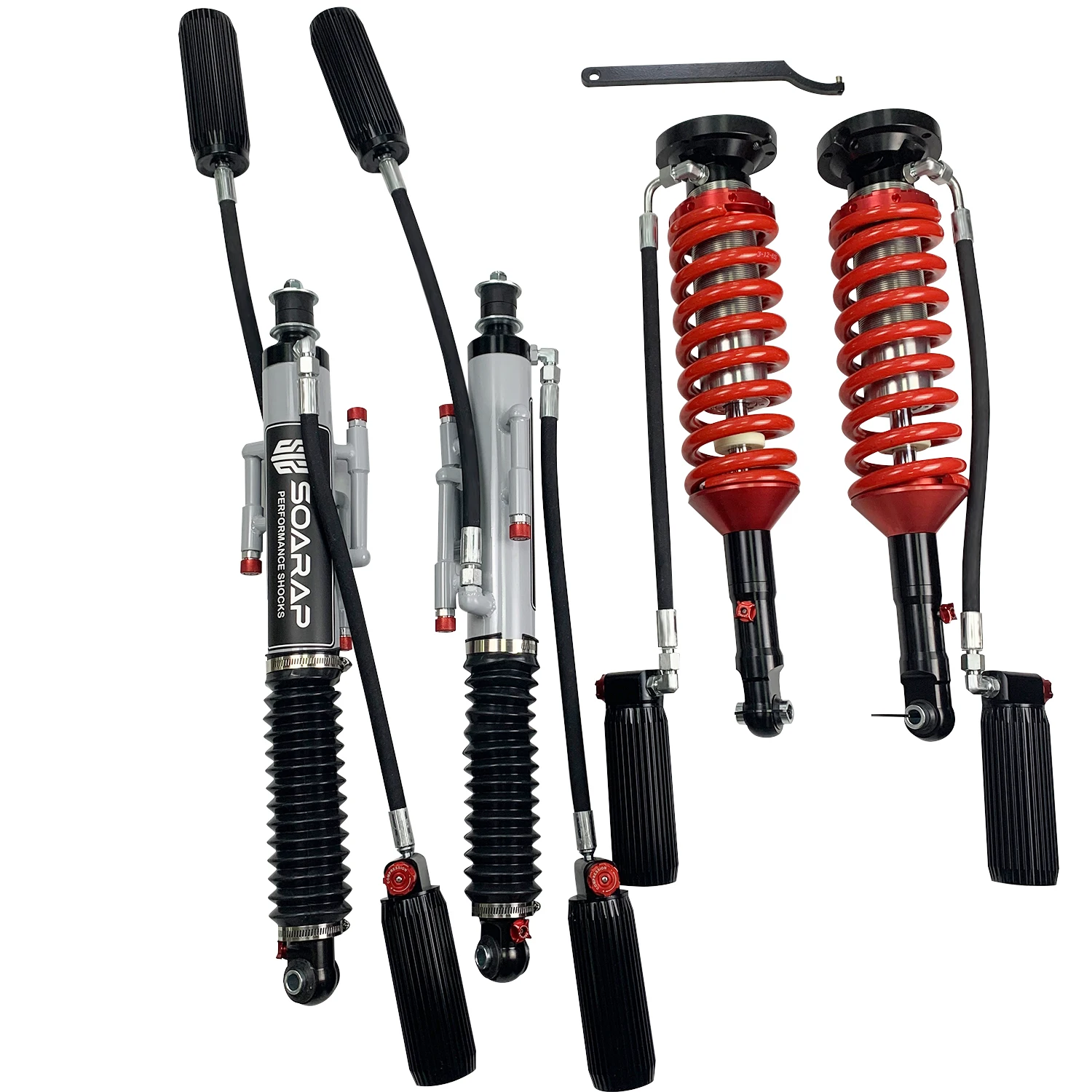 SOARAP Customized Designed King/Fox 2.5"/3.0" Cylinder Tube 8" to 18" Triple Bypass Shock Absorber for Dubai Market