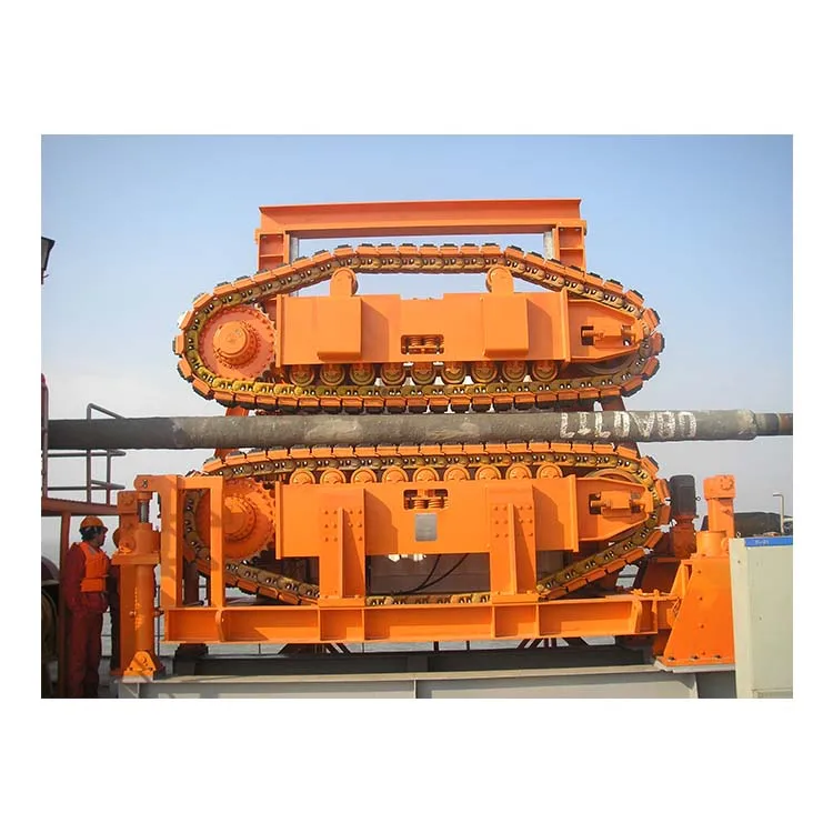 Large pipeline transportation tensioner for pipe laying system