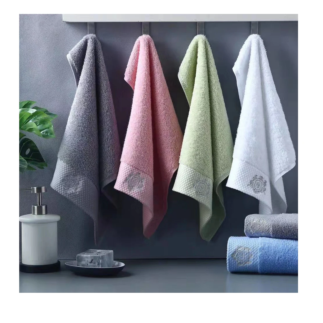 2023 Factory Direct Sale White Face Cloth Towels 30*30 Cm 100 Cotton