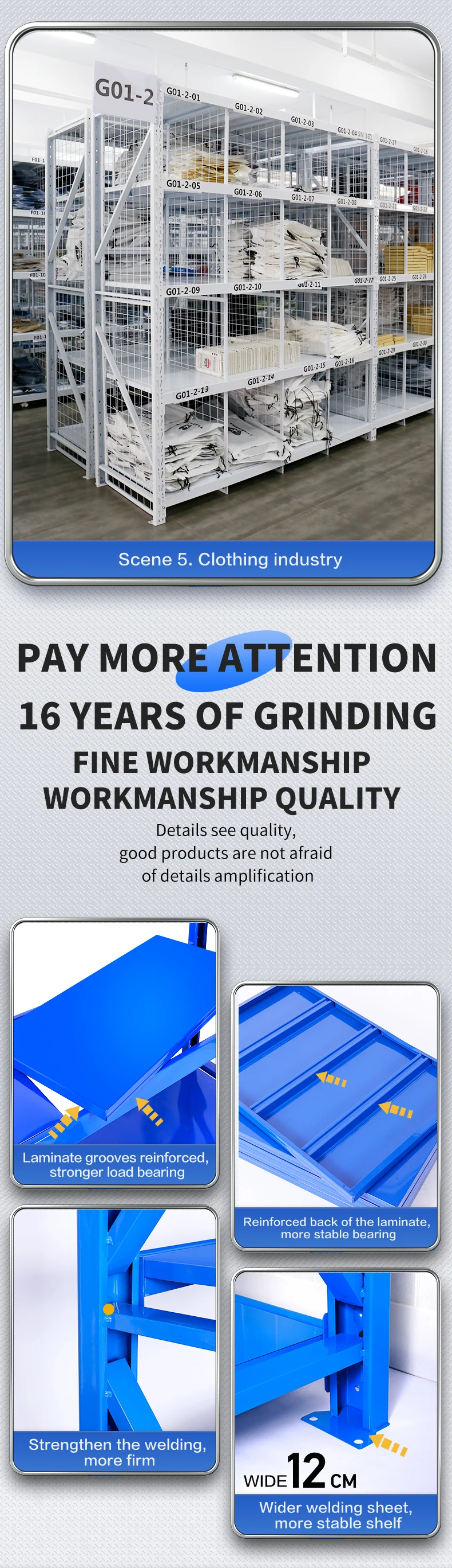 300kg Load Steel Shelves - Durable Industrial Storage Racks