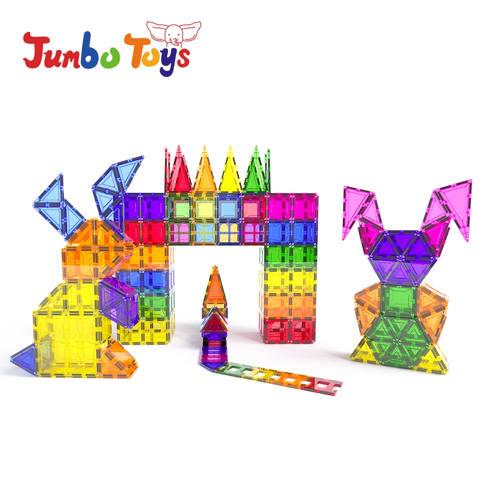Magnetic Tiles JUMBO Magnetic Building Blocks Set Toy Magnetic Materials  Strong Educational Toy for Kids - Main Image