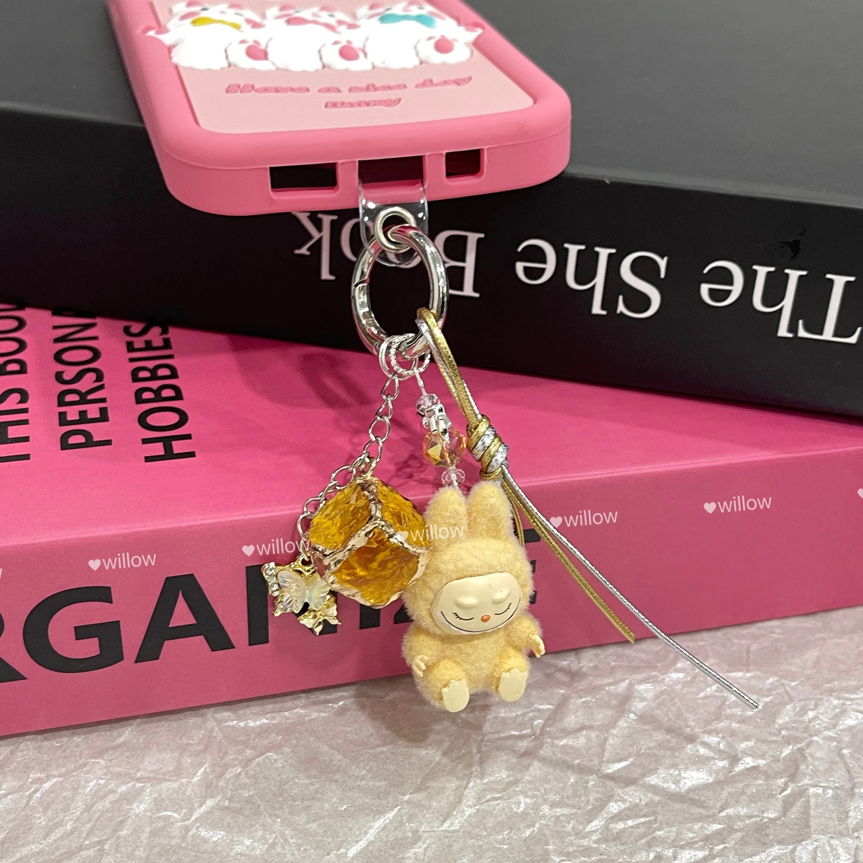 1.9usd Labubu key chain Custom Car Key chain Bag accessories Phone Charm luxury 3D Cup chain for phone car key bag