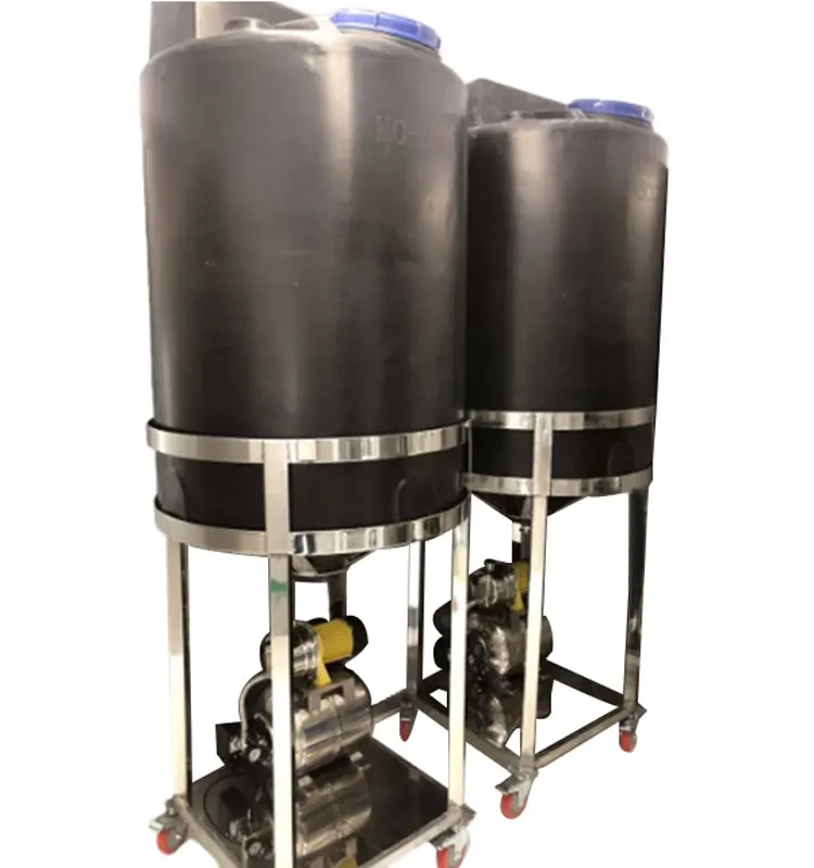 2019 Hot Product 1000 Litre Conical Tank Plastic Cone Bottom Tank with Galvanized Steel Stand Good Price Liquid Nitrogen Storage