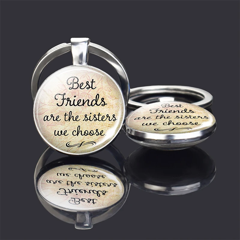 Portachiavi Per Migliori Amiche Con Frase Sulle Stelle: Regalo Di Amicizia, Laurea, Compleanno. Acciaio Inox Con Sacchetto.