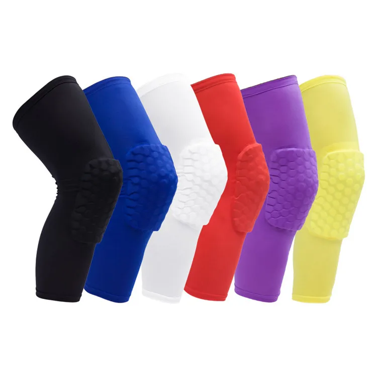 Knee Protection Honeycomb Long Knee pad Anti-Collision Support for Basketball Sports