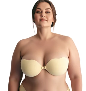 Skin-Friendly  Invisible Adhesive Strapless Backless Front Closure Bras Cup Everyday Push-Up Sticky Bra for Plus-size Women