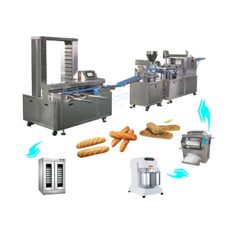 Production Lines Bread Bread Milling Machine Bread Stick Machine Dough Roller Dough Former Dough Shaper Hamburger Box Machine