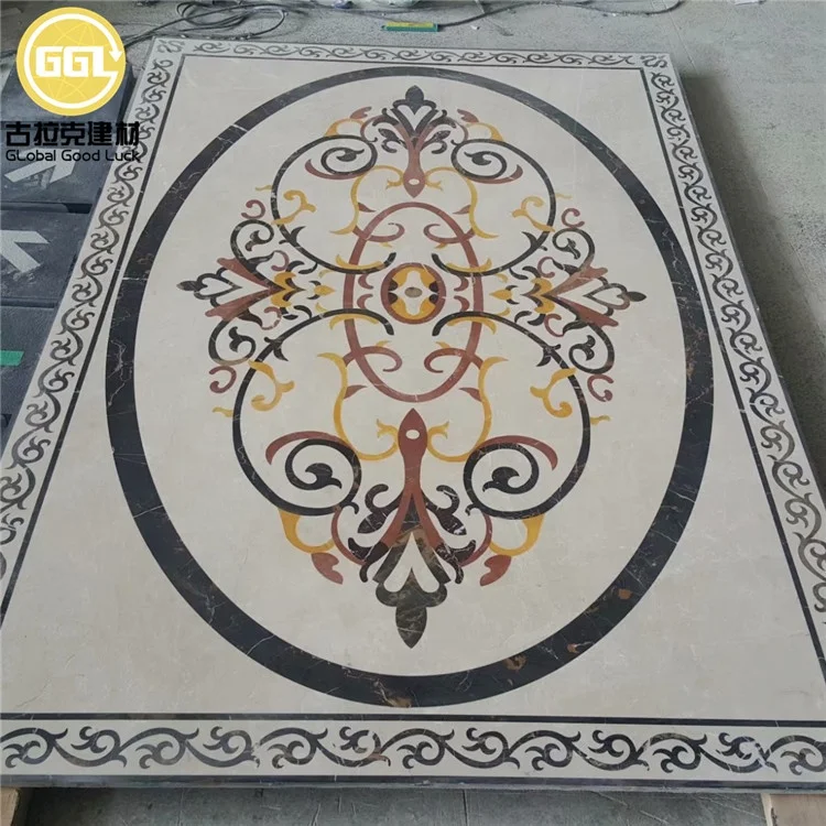 water jet medallion marble tile art decoration tile for project villa hotel