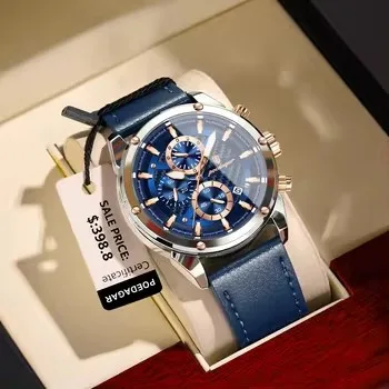 POEDAGAR Luxury Sports Men's Chronograph Watch