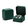 Cuero PU Octogonal Verde Oscuro