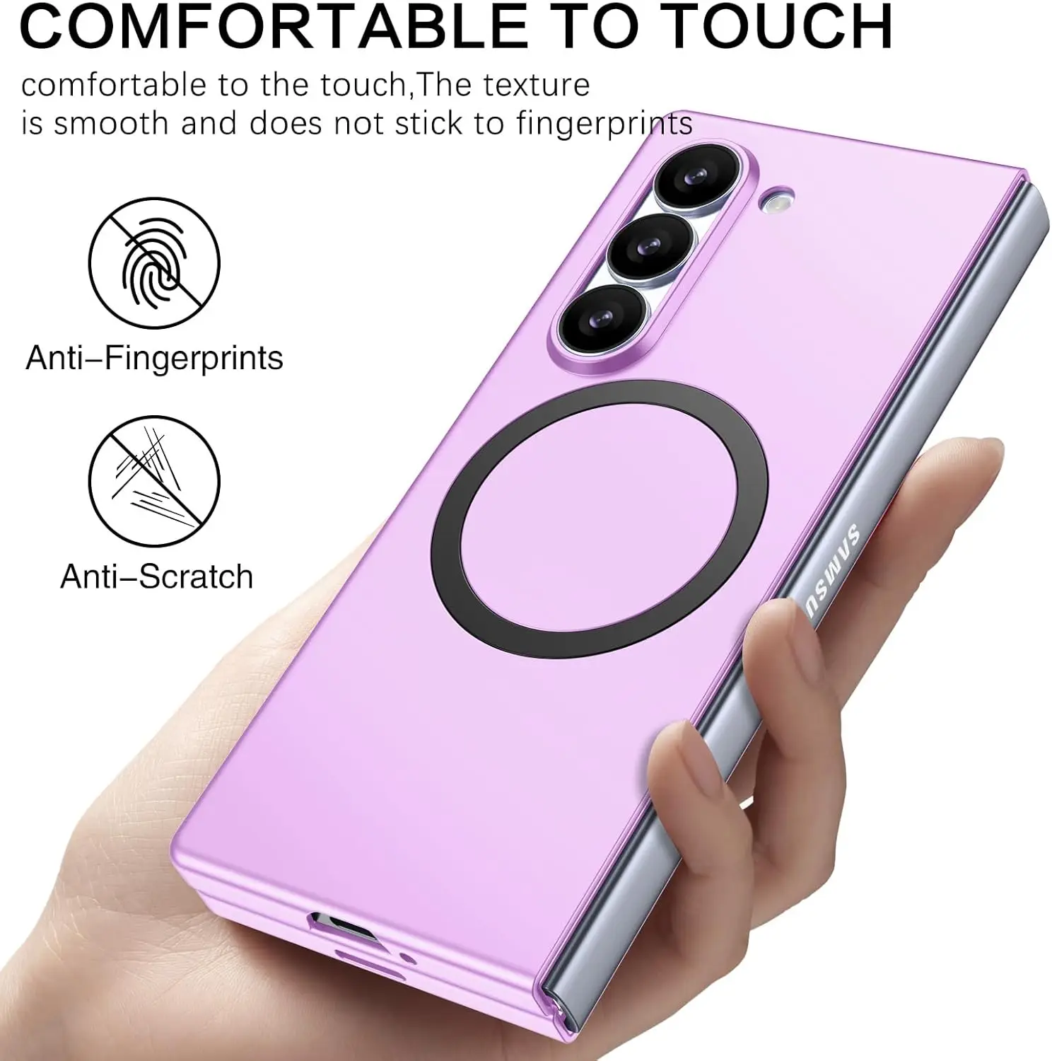 For Samsung Galaxy Z Fold 6 5 Case Magnetic Soft Silicone Gel Rubber Bumper Slim Hard PC Thin Shockproof Protective Cover supplier