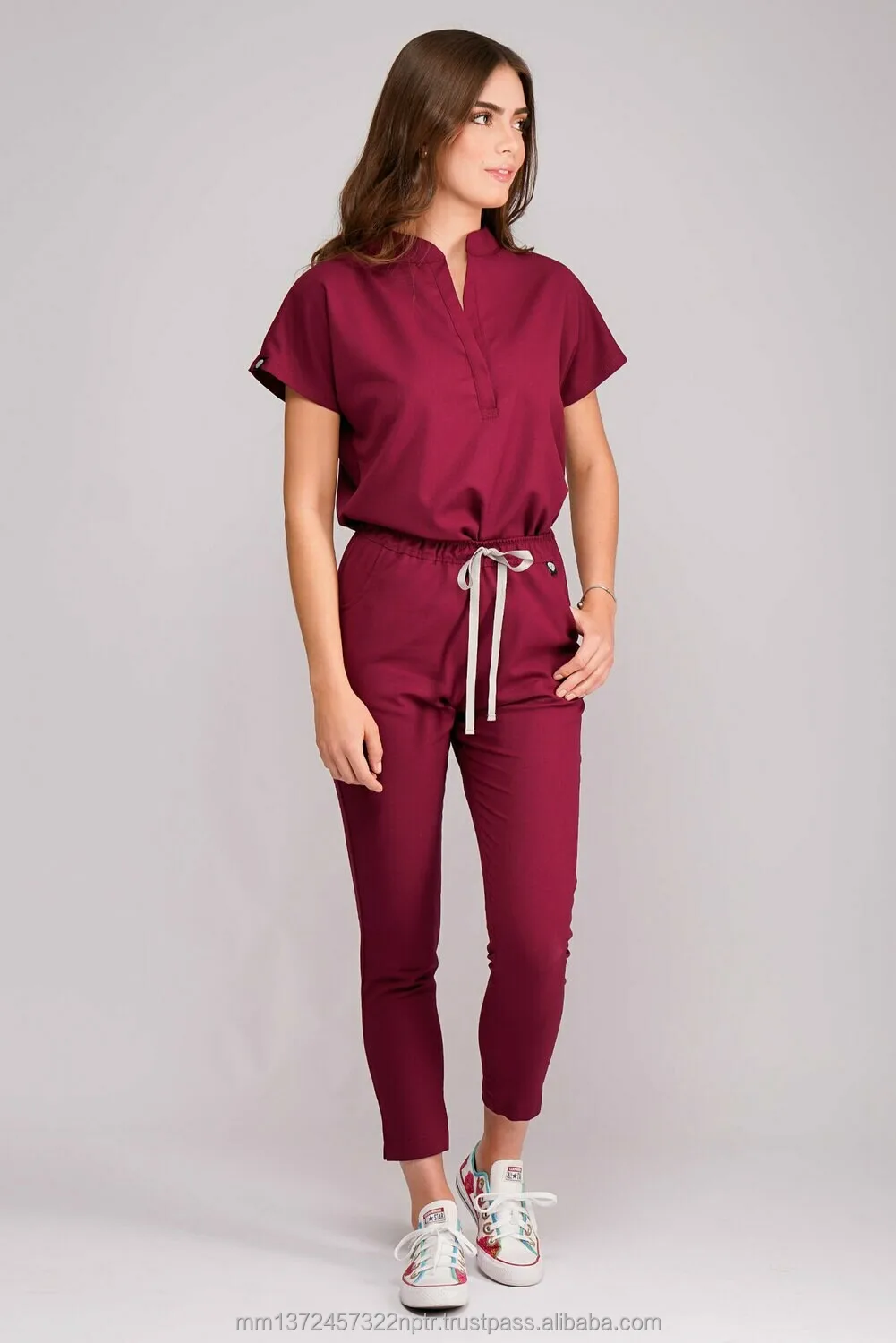 Fashionable Hospital Uniforms Scrub Medico Spandex Stretch Breathable