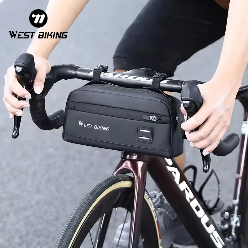 WEST BIKING Outdoor Bike Bicycle Handlebar Gym Storage Bag Front