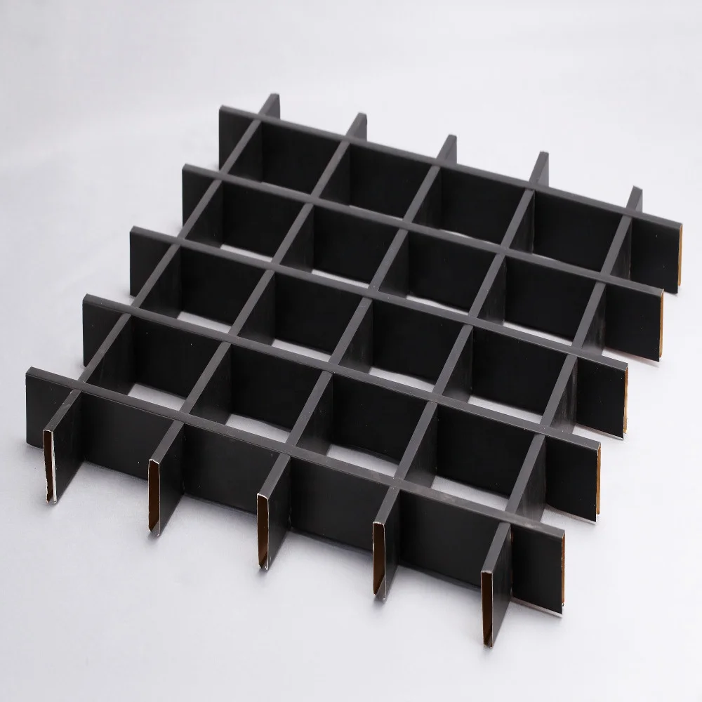Artistic Decorative Open Cell Aluminum False Grid Ceiling Tile Powder Coated Metal Ceilings Design