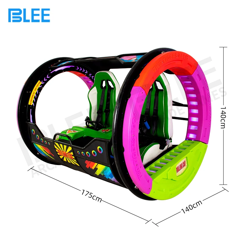 Amusement Park Ride Swing 360 Rolling Car Simulator for Adult Fun 360 Degree Rotation Happy Rolling Car With Led Light