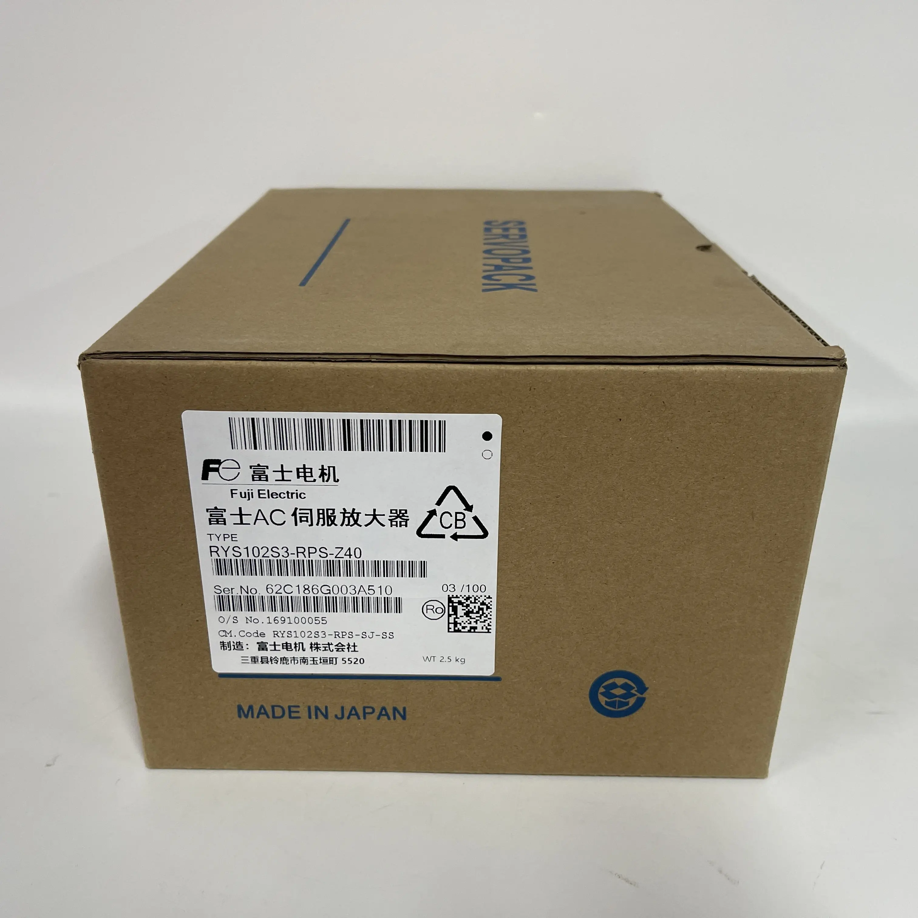 Fuji AC Servo Amplifier RYS102S3-RPS-Z40