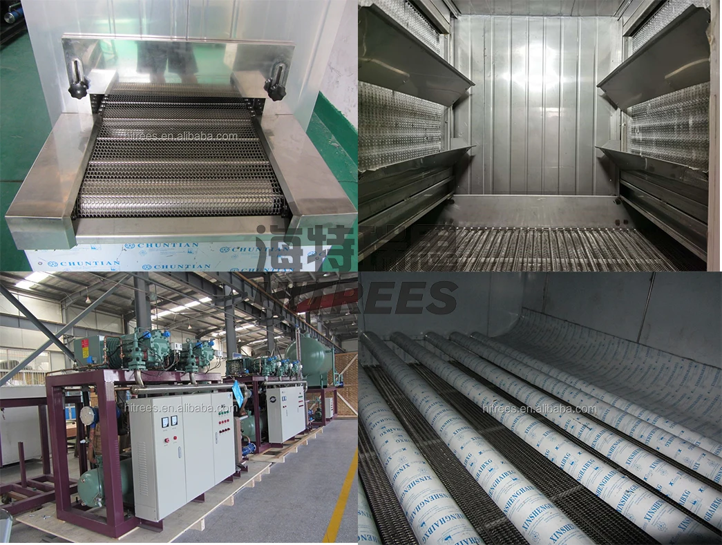 Tunnel Freezer Machine Blast Quick Freezing Seafood Meat Fruits