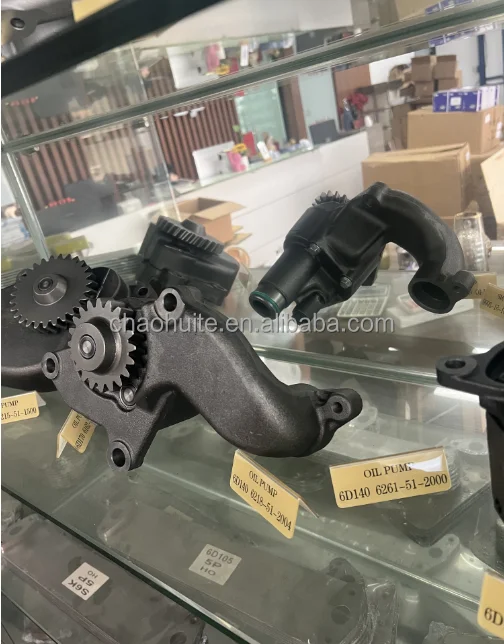 Factory Priced S6D140 Oil Pump Diesel Engine Machinery Parts Model 6D140 6261-51-2000 6211-61-1400 6218-51-2004 8kg 6 Month